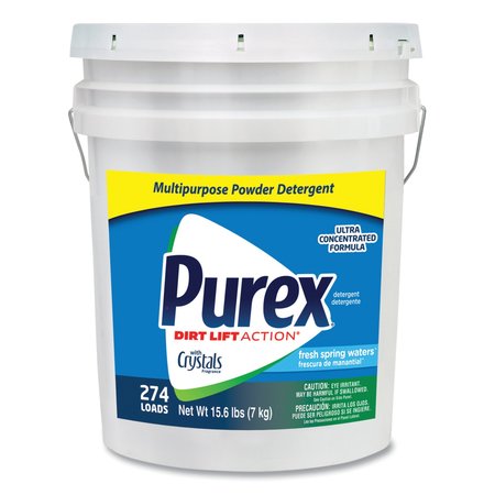 Purex Laundry Detergent, 15.6 lbs Pail, Powder, Fresh Spring Waters DIA 06355